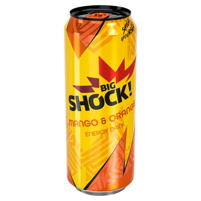 Obrázek Big Shock! Mango & Orange energetický nápoj sycený 500ml