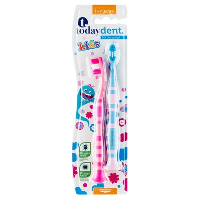 Obrázek Today den Zubní kartáčky pro děti s přísavkou 1-7 let, 2ks