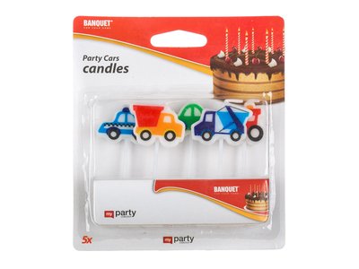 Obrázek Svíčky narozeninové PARTY Cars, 5ks