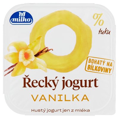 Obrázek Milko Řecký jogurt vanilka 0 % 140g