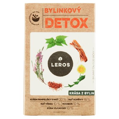 Obrázek Leros Bylinkový detox bylinný čaj 20 x 1,5g (30g)