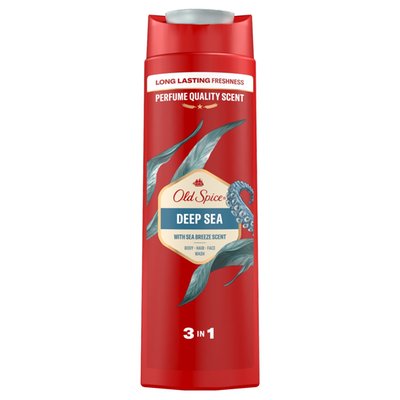 Obrázek Old Spice Deep Sea Sprchový Gel Pro Muže 400 ml, 3 v 1, Dlouhotrvající Svěžest