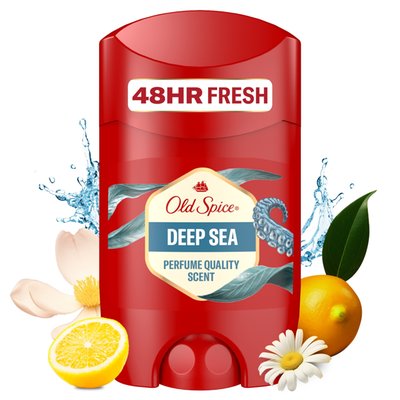 Obrázek Old Spice Deep Sea Tuhý Deodorant Pro Muže. 48hod Svěžest Bez Hliníku. 50 % Recyklovaných Plastů