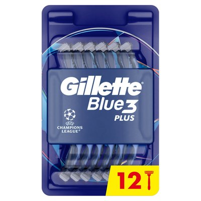 Obrázek Gillette Blue3 Plus Comfort, Jednorázové Holící Strojky Pro Muže, 12 Balení Holících Strojků