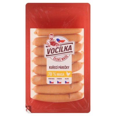 Obrázek VOCÍLKA Kuřecí párečky 250g