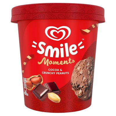 Obrázek Algida Smile Cocoa & Crunchy Peanuts Pint 450ml
