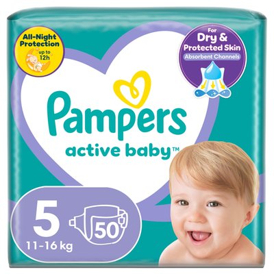 Obrázek Pampers Active Baby 5, 50 Plenky, 11kg - 16kg