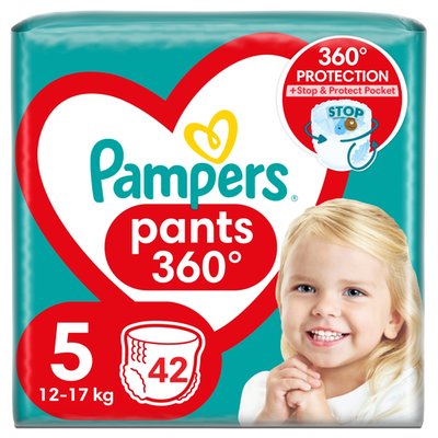 Obrázek Pampers Pants Plenkové Kalhotky Velikost 5, 42 Kusů, 12kg-17kg