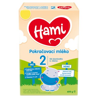 Obrázek Hami 2 pokračovací mléko od uk. 6. měsíce 600g