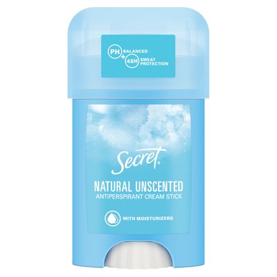 Obrázek Secret Natural Unscented Tuhý Krémový Antiperspirant Pro Ženy 40 ml