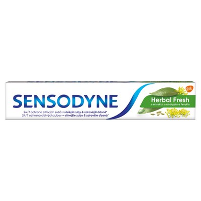 Obrázek Sensodyne Herbal Fresh zubní pasta s fluoridem a bylinkovou příchutí pro citlivé zuby 75ml