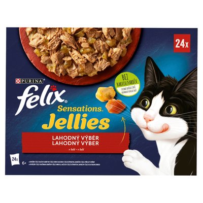 Obrázek FELIX Sensations Jellies - výběr v ochuceném želé multi balení, 24 x 85g