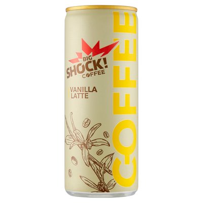 Obrázek Big Shock! Coffee Vanilla Latte mléčný nápoj s instantní kávou 250ml