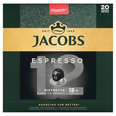 Obrázek Jacobs Espresso Ristretto pražená mletá káva v kapslích 104g