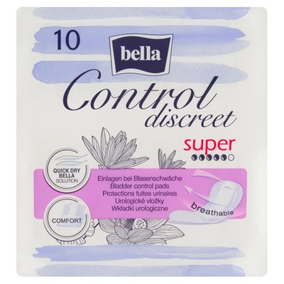 Obrázek Bella Control Discreet Super urologické vložky 10 ks