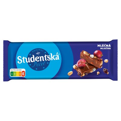 Obrázek ORION Studentská pečeť Mléčná čokoláda s arašídy, rozinkami a želé 90g