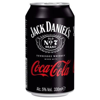 Obrázek Jack Daniel's Tennessee Whiskey a Coca-Cola alkoholický míchaný nápoj 330ml