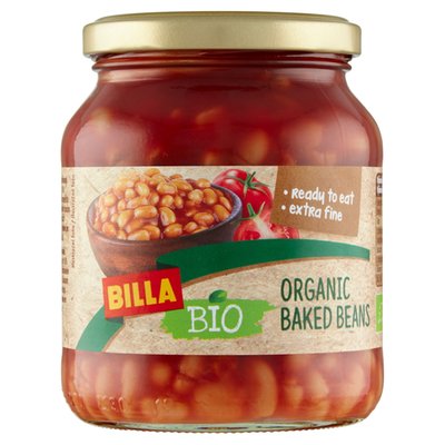 Obrázek BILLA BIO Pečené fazole v rajčatové šťávě 360g