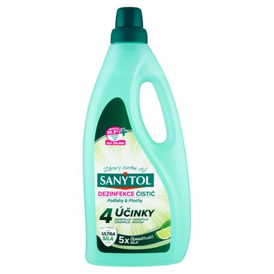 Obrázek Sanytol Dezinfekce čistič podlahy & plochy vůně limetky pure 1l