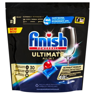 Obrázek Finish Ultimate kapsle do myčky nádobí All in 1 30 ks