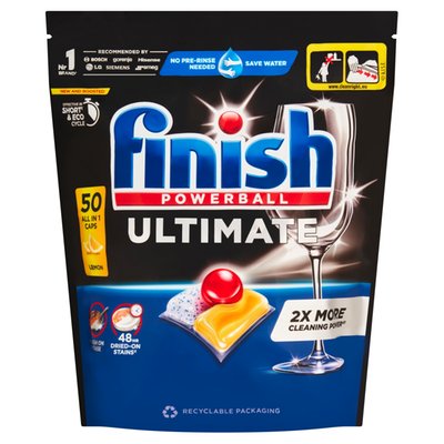 Obrázek Finish Powerball Ultimate All in 1 Lemon kapsle do myčky nádobí 50 ks 645g