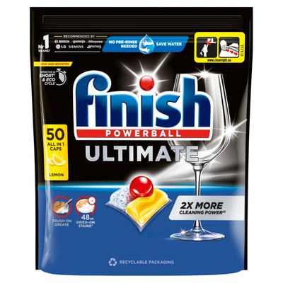 Obrázek Finish Ultimate kapsle do myčky nádobí Lemon 50 ks