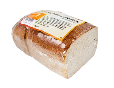 Obrázek Žitný chléb s medem 450g krájený