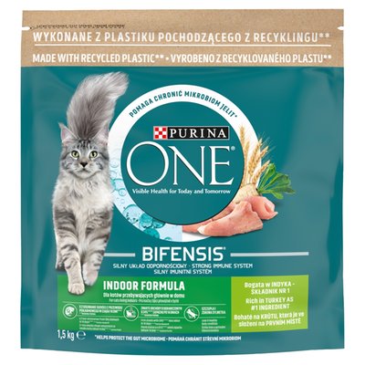 Obrázek Purina ONE Bifensis Indoor granule pro kočky krůta 1,5kg