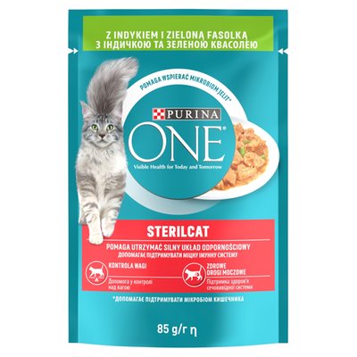 Obrázek Purina ONE Sterilised kapsička pro kočky krůta ve šťávě 85g
