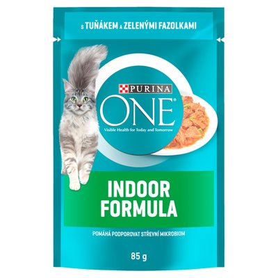 Obrázek Purina ONE Indoor kapsička pro kočky tuňák ve šťávě 85g