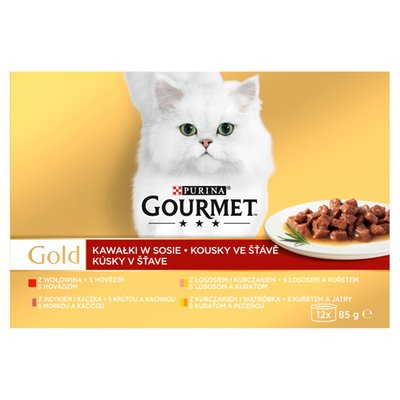 Obrázek GOURMET Gold Multipack kousky ve šťávě 12 x 85g