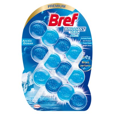 Obrázek Bref Brilliant Gel All in 1 Artic Ocean WC blok 3 x 42g