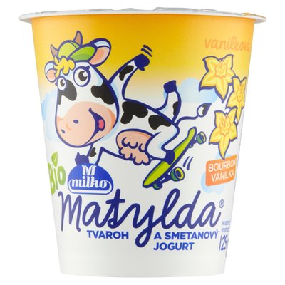 Obrázek Milko Matylda Bio tvaroh a smetanový jogurt vanilková 125g