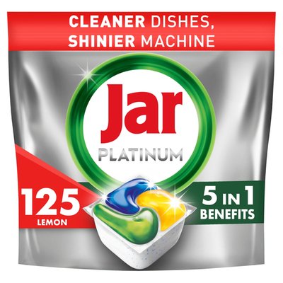 Obrázek Jar Platinum Kapsle Do Automatické Myčky Nádobí Vše V Jednom Lemon, 125 Ks