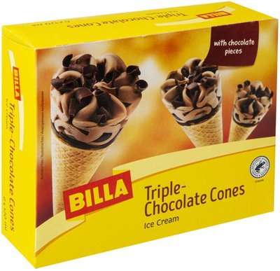 Obrázek BILLA Triple-Chocolate Cones 6x120ml