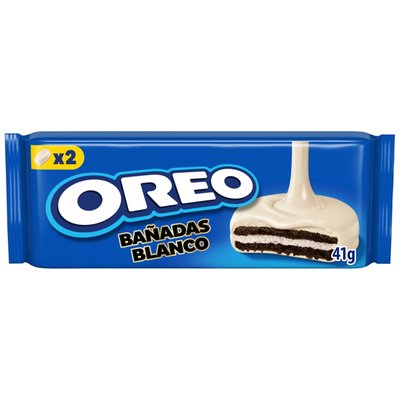 Obrázek Oreo sušenky s vanilkovou náplní a bílou polevou 41g