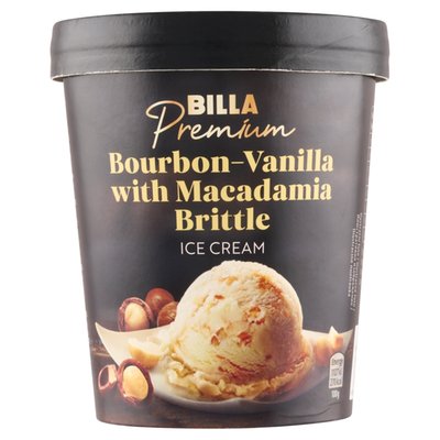 Obrázek BILLA Premium Mražený krém smetanový s příchutí Bourbon vanilky 500ml