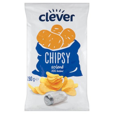 Obrázek clever Chipsy solené 280g