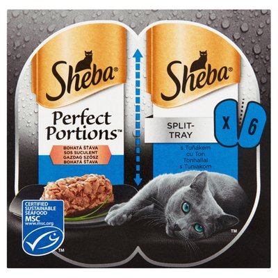 Obrázek Sheba Perfect Portions Kompletní mokré krmivo pro dospělé kočky s tuňákem 225g