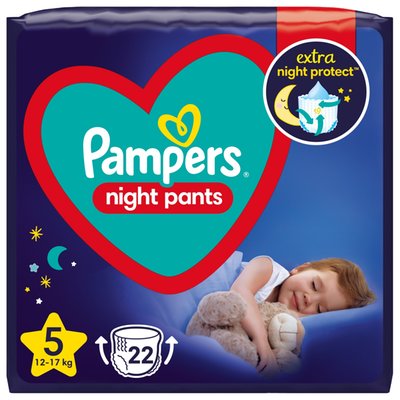 Obrázek Plenkové Kalhotky Pampers Pants Night Velikost 5, 22 Kusů, 12kg-17kg