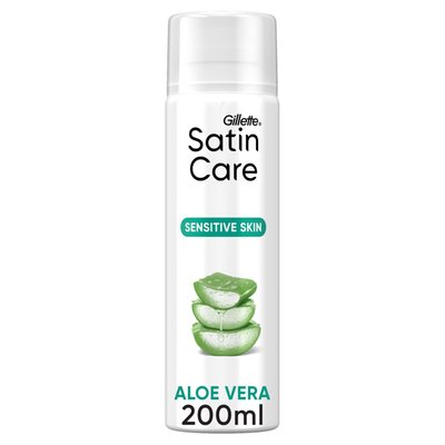 Obrázek Gillette Satin Care, Dámský Gel Na Holení, s obsahem aloe vera pro citlivou pokožku