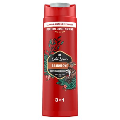 Obrázek Old Spice Bearglove Sprchový Gel A Šampon Pro Muže 400 ml Dlouhotrvající Svěžest