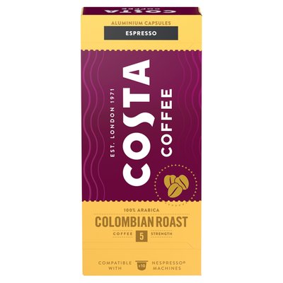 Obrázek Costa Coffee Columbian Roast Espresso pražená mletá káva v kapslích 10 x 5,7g (57g)