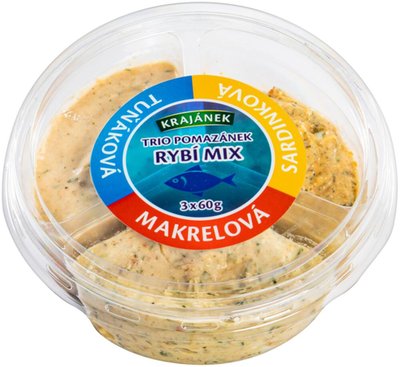 Obrázek Krajánek Trio pomazánek rybí mix 3 x 60g
