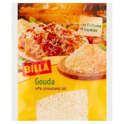 Obrázek BILLA Gouda 47% strouhaný sýr 150g