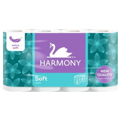 Obrázek Harmony Soft White toaletní papír 3 vrstvy 8 ks