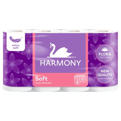 Obrázek Harmony Soft Flora Perfumes toaletní papír 3 vrstvy 8 ks