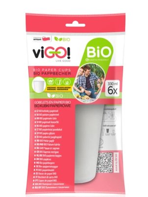 Obrázek Vigo BIO kelímky papírové 330ml 6ks