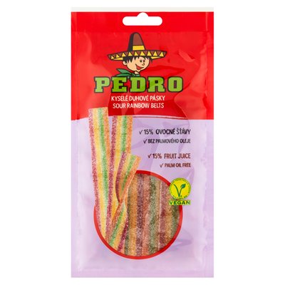 Obrázek Pedro Kyselé duhové pásky 80g