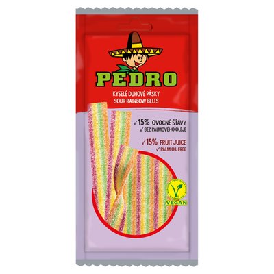 Obrázek Pedro Kyselé duhové pásky 80g